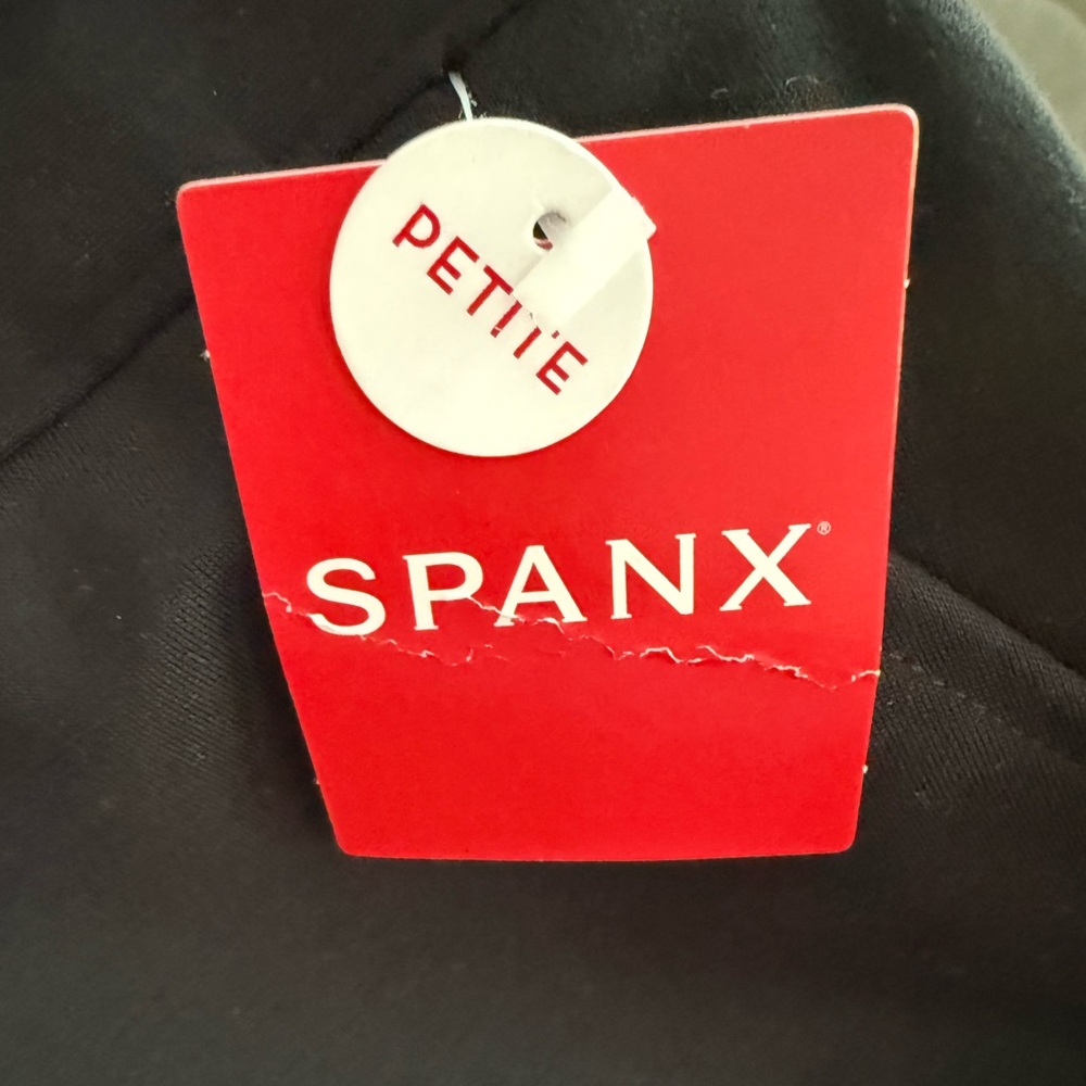 Spanx Petite The Perfect Fit Ponte Wide Leg High Rise Pants Black Size Small - Picture 4 of 7